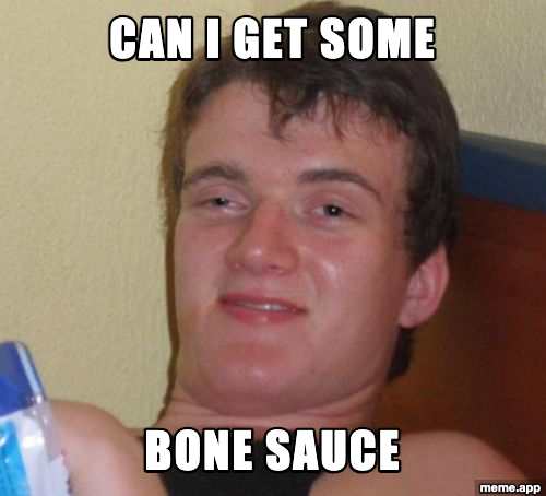 10 Guy meme asking for bone sauce instead of milk