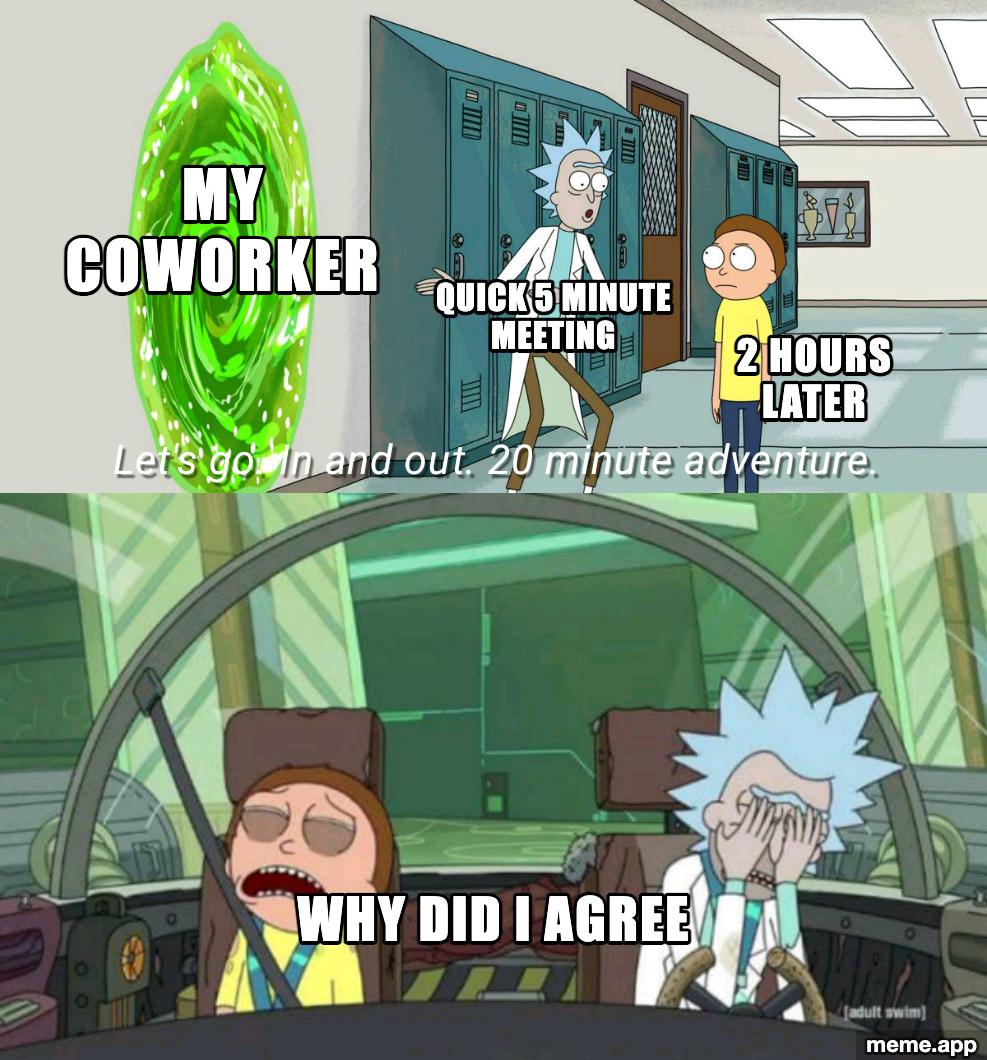 20 Minute Adventure meme about starting Episode 1 of The Office and ending up 9 seasons later