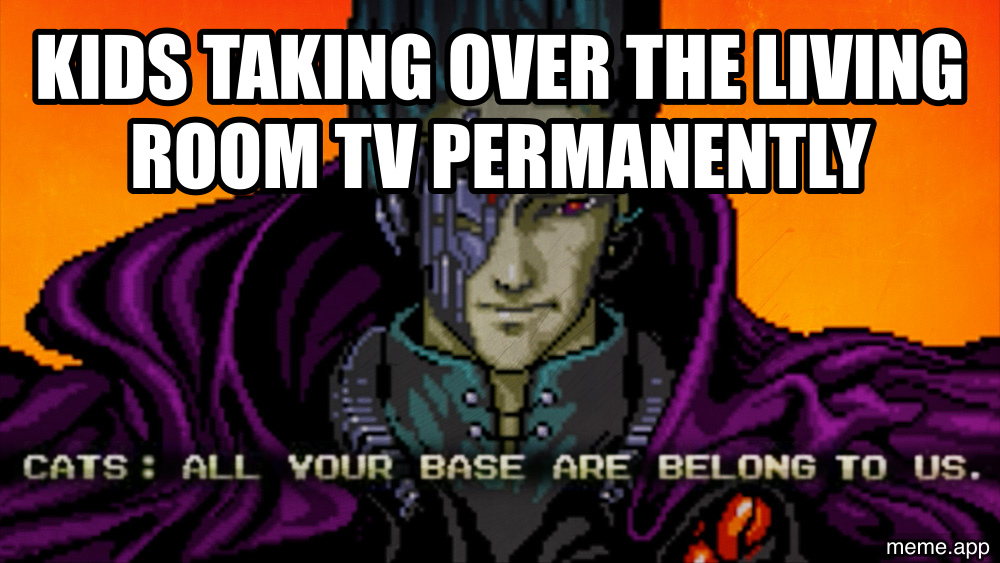 All Your Base captioned meme about a roommate eating all the food