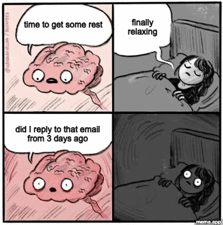 Brain Before Sleep meme about suddenly remembering an unanswered email at bedtime