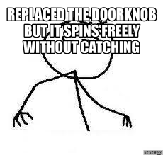 Close Enough blank meme about assembling IKEA furniture with leftover screws