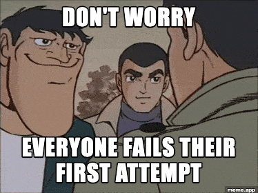 Hand On Shoulder Guy GIF: "Don't worry / Everyone fails their first attempt"