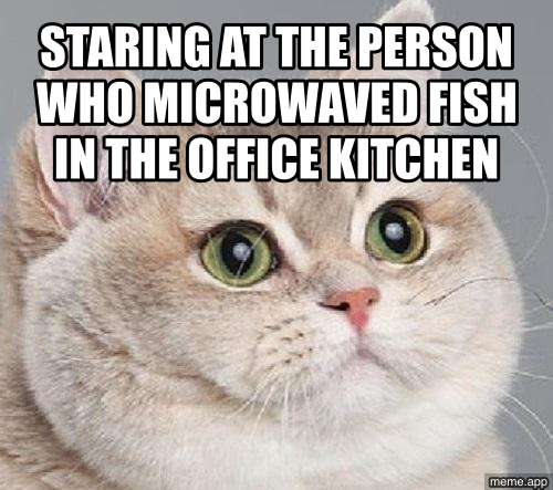 Heavy Breathing Cat blank meme about hearing a cheese wrapper from far away