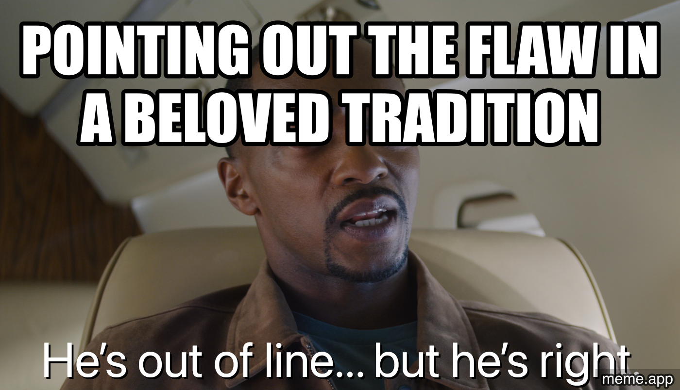 He's Out of Line captioned meme about cereal being called cold soup