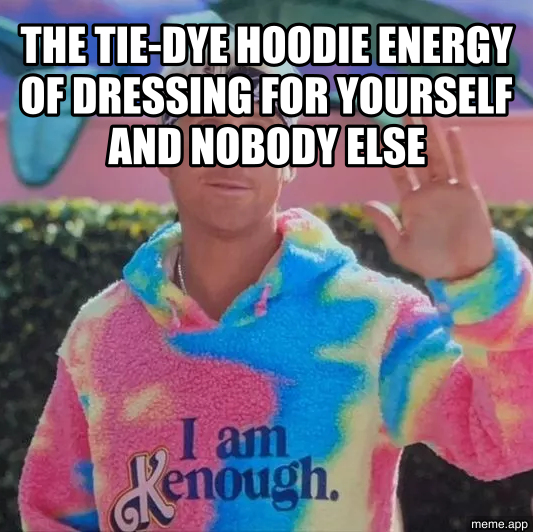 I Am Kenough Barbie meme about wearing crocs without caring what anyone thinks