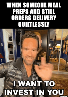 I Want To Invest In You GIF reacting to someone arriving on time with snacks
