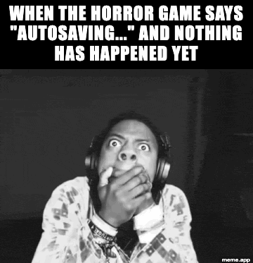 IShowSpeed scared GIF reacting to a horror game autosaving ominously