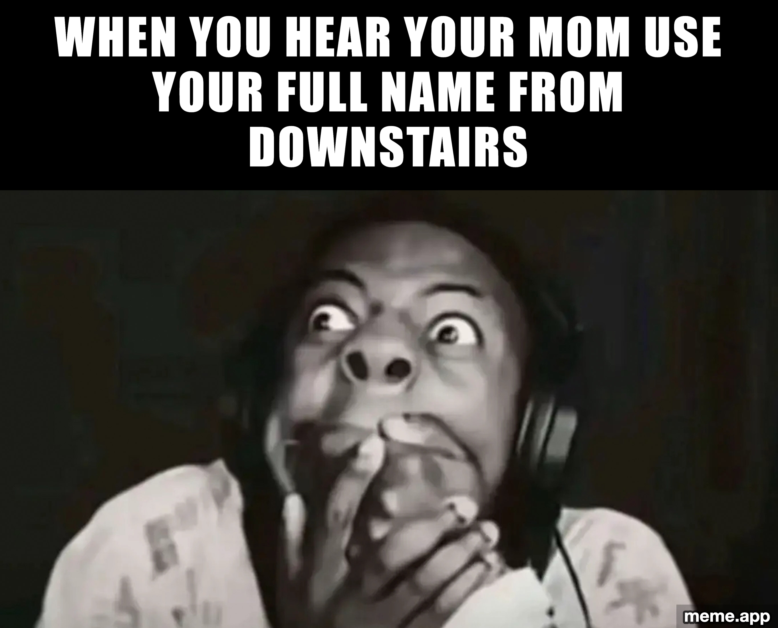 IShowSpeed scared meme reacting to hearing your mom use your full name