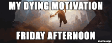 Overwatch Mercy GIF meme about Friday afternoon saving your dying motivation