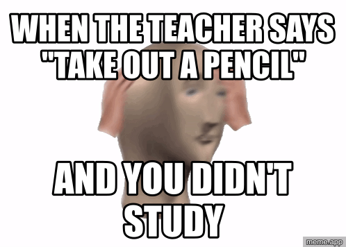 Meme Man panik blank meme about someone saying we need to talk with no context