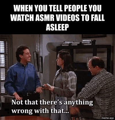 Animated Seinfeld Not That Theres Anything Wrong GIF about watching ASMR