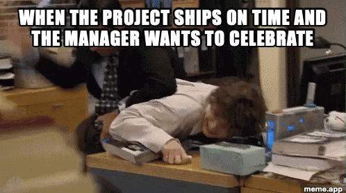 The Office Spanking GIF about a project shipping on time with an enthusiastic manager