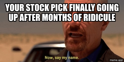 Walter White Say My Name captioned meme about a coworker admitting you were right