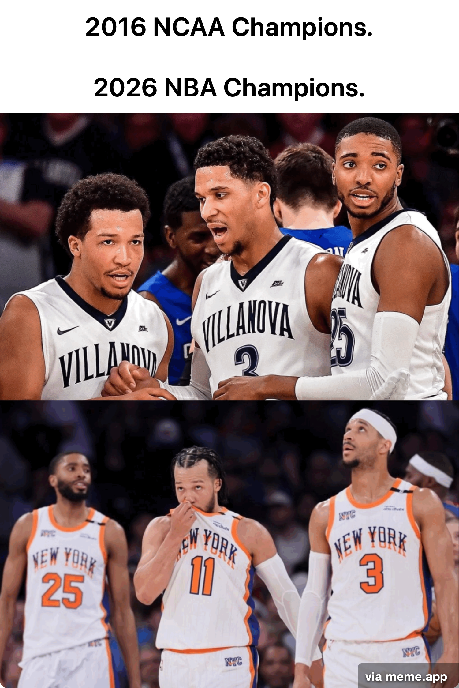 Villanova 2016 to Knicks 2026