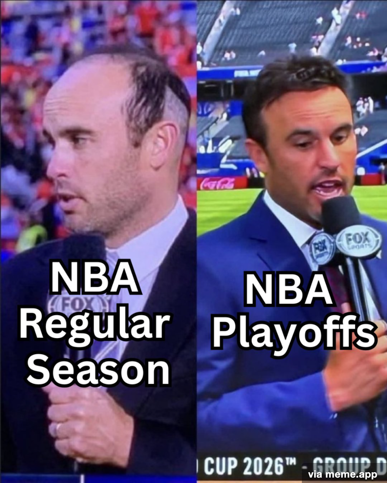 Landon Donovan hair NBA regular season vs playoffs