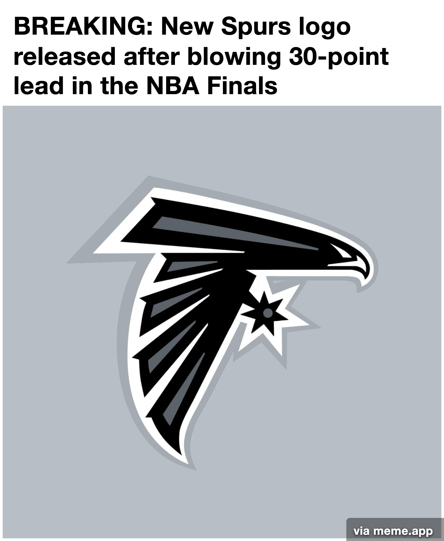 BREAKING: New Spurs logo released after blowing 30-point lead in the NBA Finals