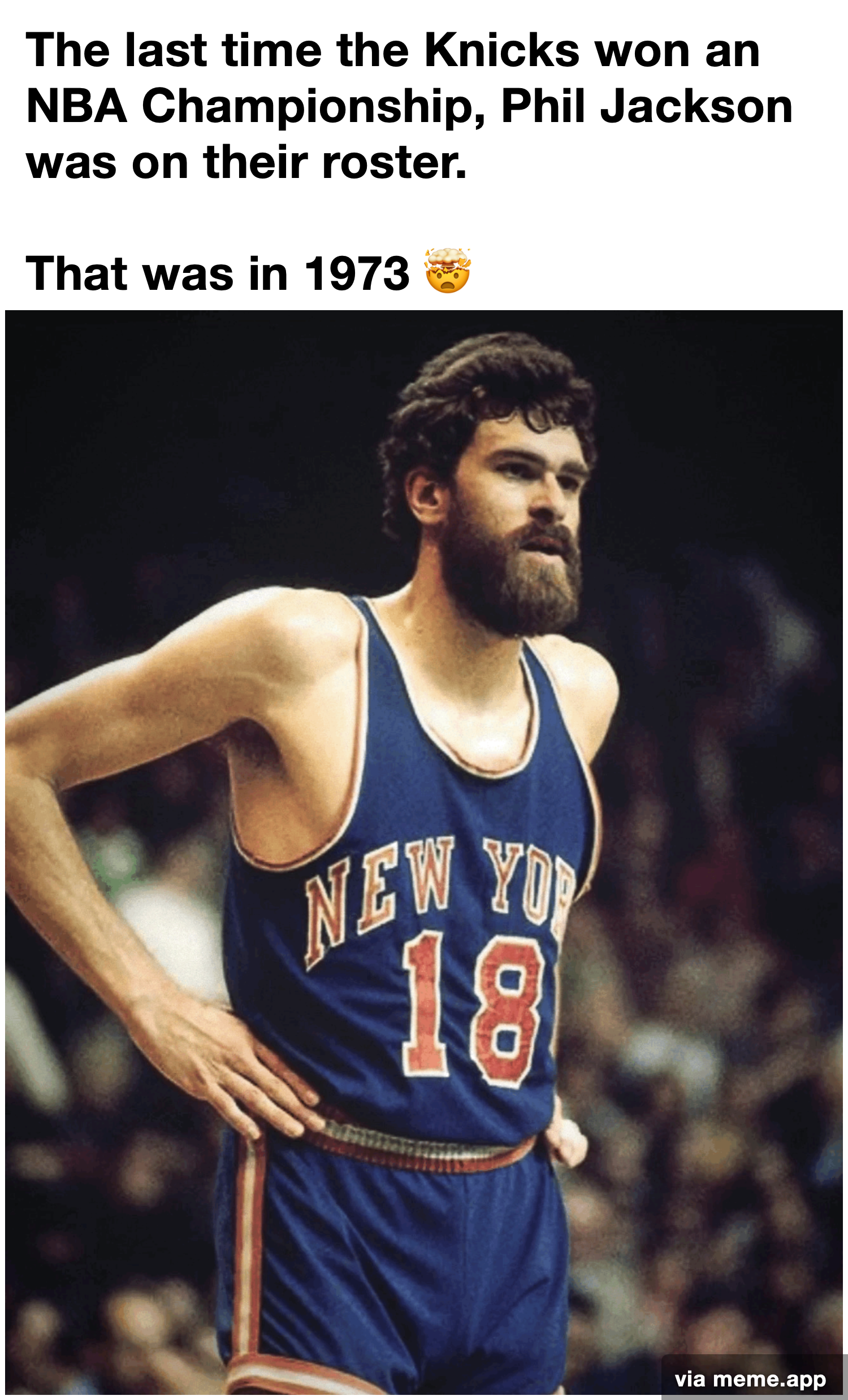 Phil Jackson 1973 Knicks meme