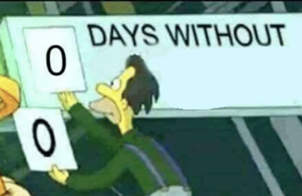 0 Days Without meme template