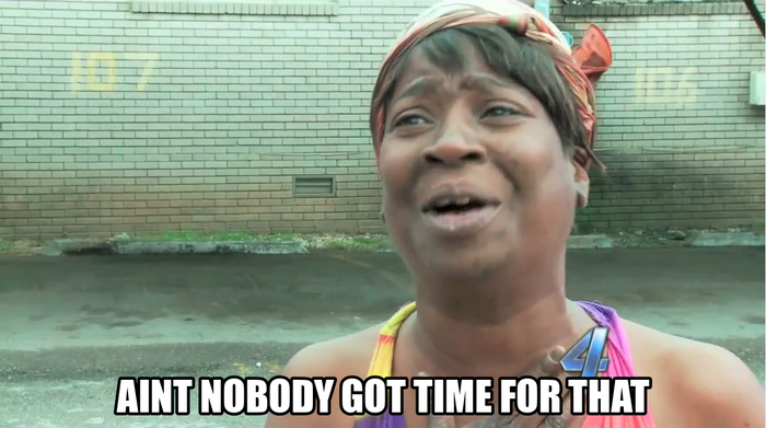 Ain't Nobody Got Time For That With Caption meme template