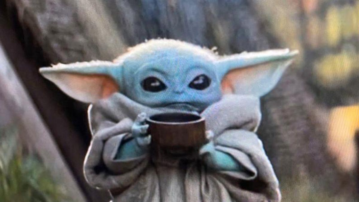 Baby Yoda Soup meme template