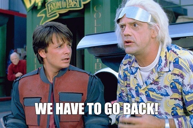 Back To The Future With Caption meme template