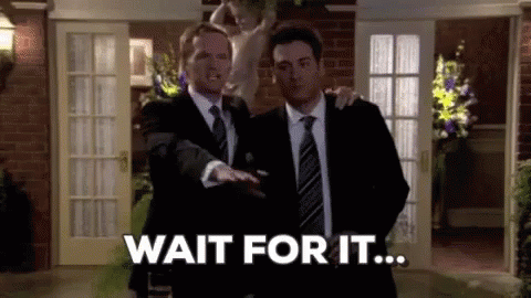 Barney Stinson Wait For It With Caption GIF meme template