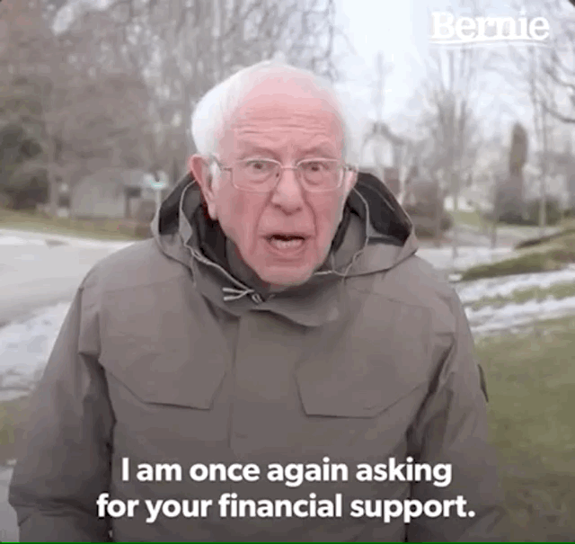Bernie I Am Once Again Asking GIF meme template