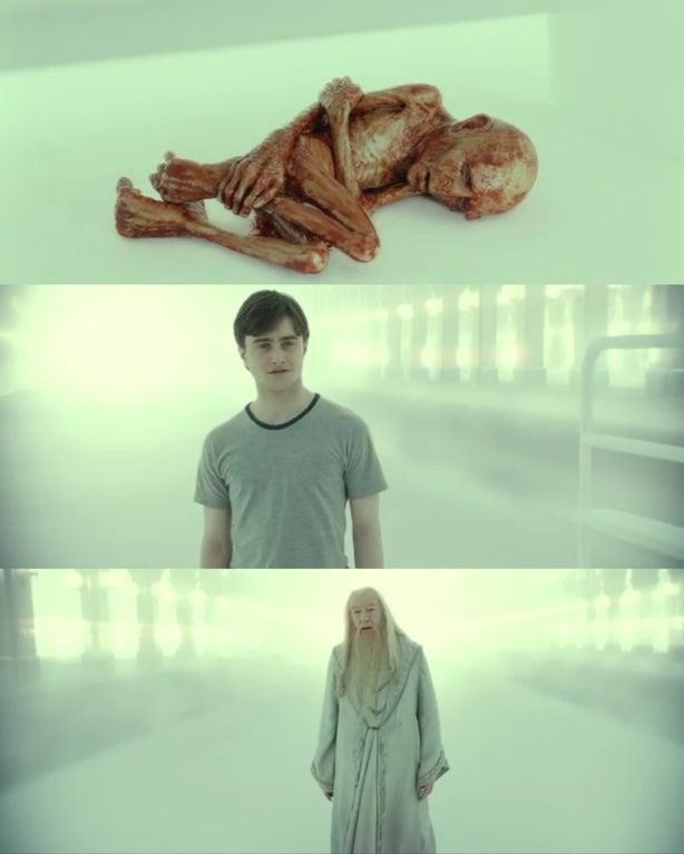 Dead Baby Voldemort King's Cross meme template