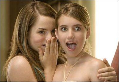 Girls Gossiping meme template - Two women leaning in close, one whispering directly into the other's ear with the body language of someone delivering classif