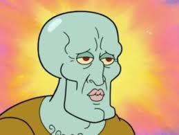 Handsome Squidward meme template