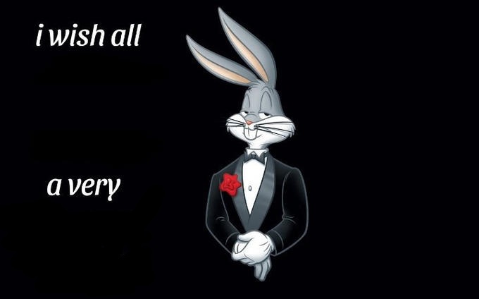 I Wish All X A Very Y (Bugs Bunny Tuxedo) meme template