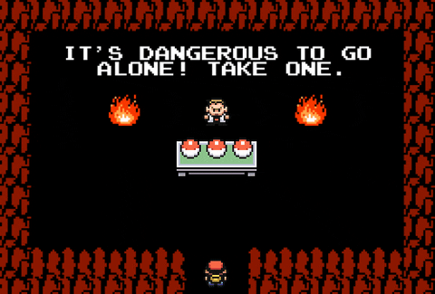 It's Dangerous To Go Alone GIF meme template