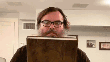Jack Black Reading GIF meme template