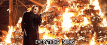 Joker Everything Burns GIF meme template
