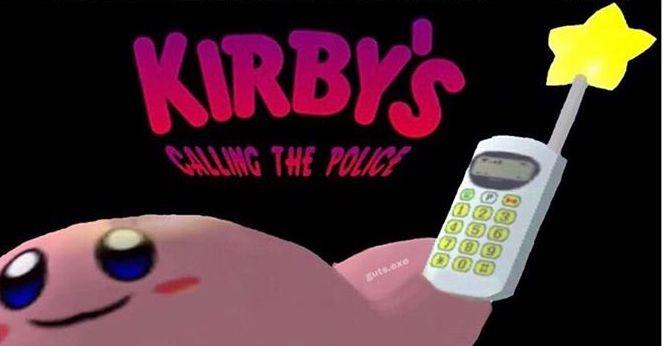 Kirby's Calling The Police meme template