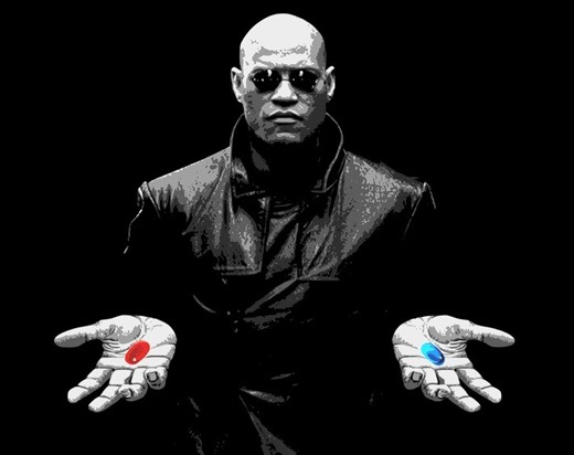 Morpheus Blue/Red Pill meme template