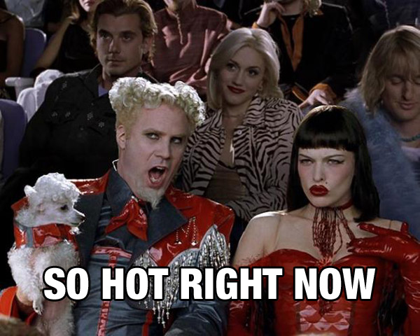 Mugatu So Hot Right Now Captioned meme template