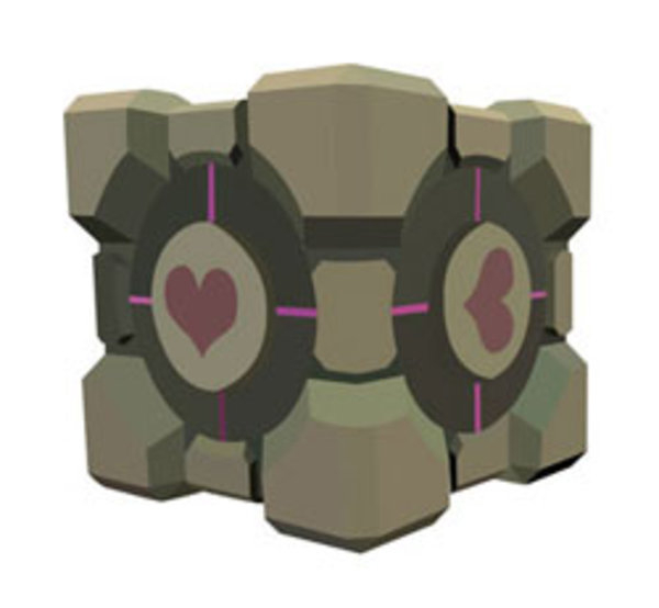Portal Companion Cube meme template