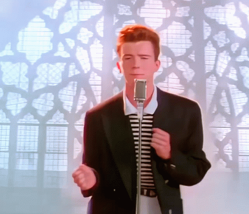 Rickroll GIF meme template