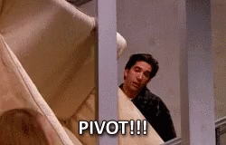 Ross Pivot Friends With Caption GIF meme template