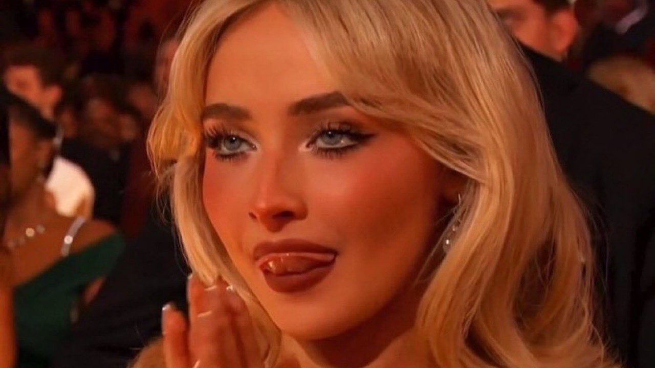 Sabrina Carpenter Licking Lips meme template