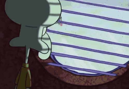 Squidward Window GIF meme template
