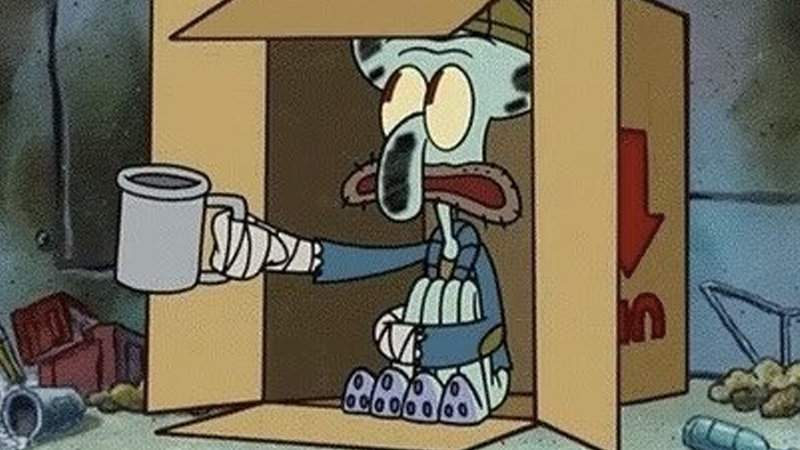Squidward meme template - Squidward Tentacles stands in all his green, big-nosed glory. His half-lidded eyes communicate a level of contempt that words