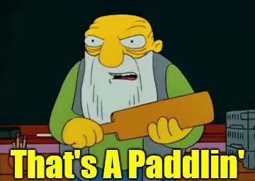 That's A Paddlin' With Caption meme template