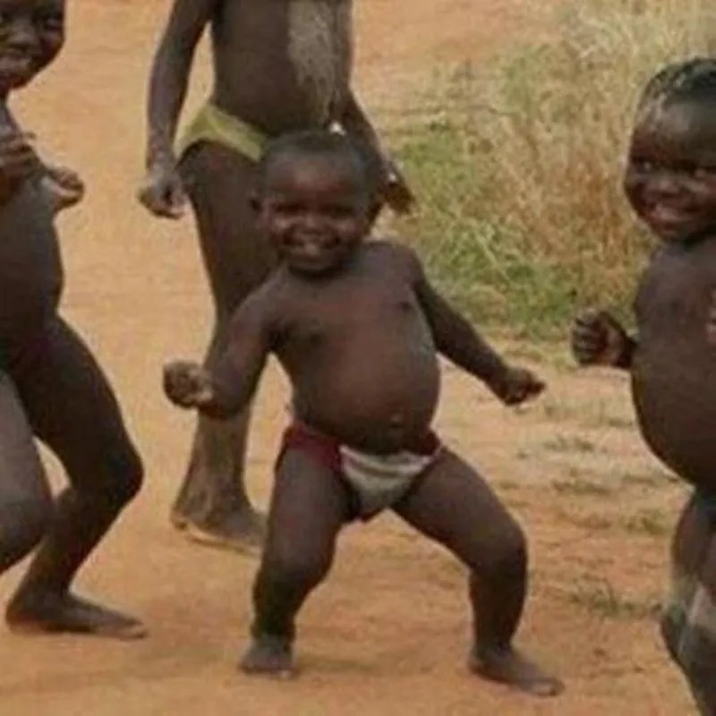 Third World Success Kid meme template