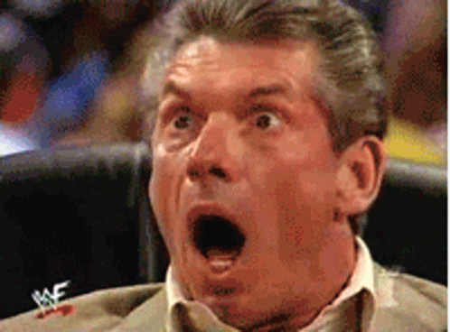 Vince McMahon Shocked GIF meme template