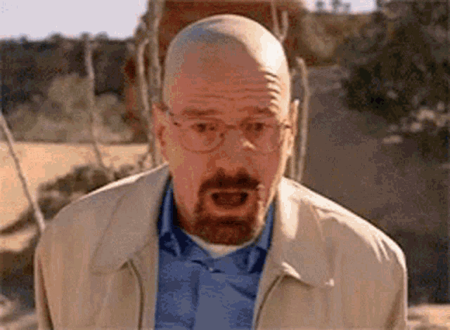 Walter White Collapsing GIF meme template