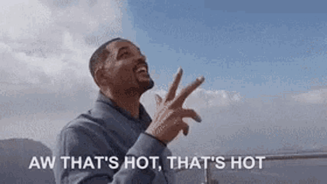 Will Smith That's Hot GIF meme template